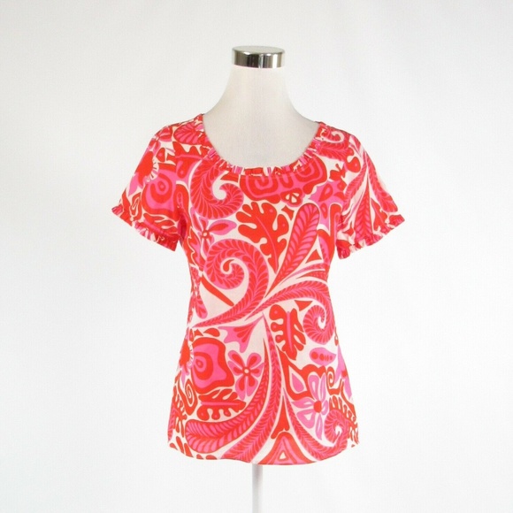 SKIRTIN AROUND Tops - Orange red SKIRTIN AROUND short sleeve blouse 6